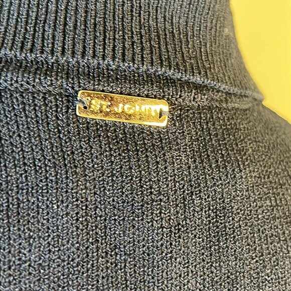 St John Sport Discreet Flaws Cardigan Gold Tone Beading SZ "P" See Photos - Picture 5 of 12